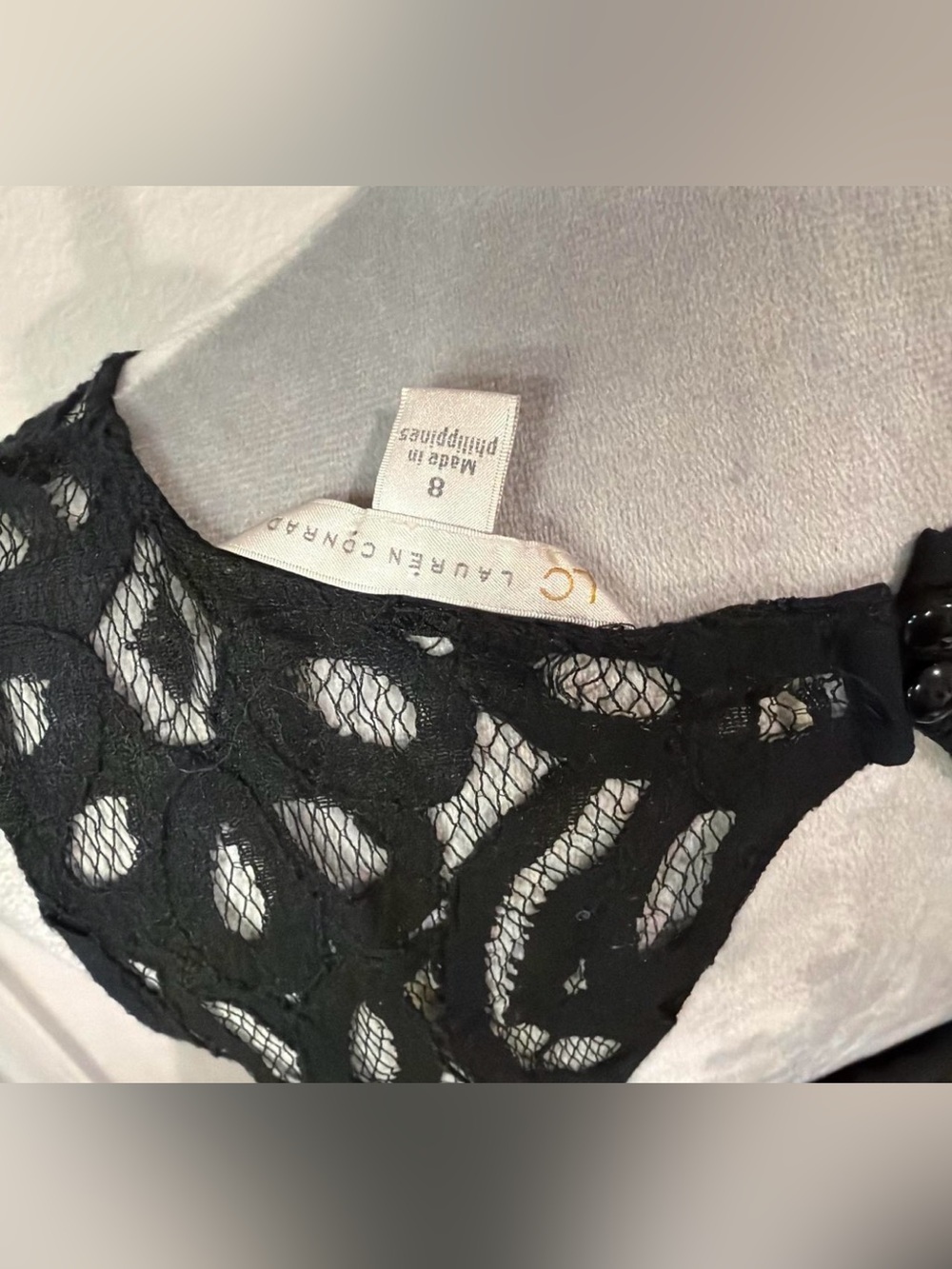 Lauren Conrad Black Lace Fit & Flare Dress - Elegant Sleeveless Design - Picture 6 of 8